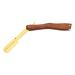 Premium Manual Razor for Professional Hairdressers - Vintage Straight Edge Razor with Durable Anti-Slip Wood | S80-7 Gold Knife Holder - Buy Online on GoSupps.com