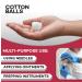 Dealmed 500 Count Medium Cotton Balls | Non-Sterile Zip-Locked Bag | Skin Prep, Wound Cleansing, DIY Needs - Buy Online on GoSupps.com