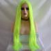 BGHJUE African Wig Fluorescent Green Hair Synthetic Lace Front Wigs For Black Women Soft Hair Heat Resistant Hair