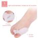 Bunion Corrector Pads - 2 Pair Gel Toe Separator & Cushion Protector for Big Toe Hammer Toe Straightener and Bunion Relief - Foot Pain Relief and Callus Corns Prevention - Buy Online on GoSupps.com