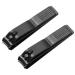Clyictz 2X Black Nail Clippers Stainless Steel Super Sharp Nails and Toenails Manicure Tool Flat Nose Nail Clippers S
