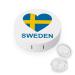 Love Sweden Round Case for Contact Lens Kit Storage Box with Mirror Portable Cute Lens Holder