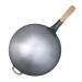 Yalych Stainless Steel Frying Pan Cooking Pan Nonstick Skillet Saute Pan with Wooden Handle Kitchen Utensil for Home Kitchen Restaurant Camping Grey 32cm Frying pan (Color : Grey Size : 61X36X9CM) 61X36X9CM Brown grey
