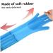 Rubber Dishwashing Gloves Extra Long Sleeves Cleaning Scrubber Gloves Waterproof Mittens 1Pair Blue. - Buy Online on GoSupps.com