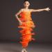 Adult Women's Fringe Latin Dance Pants - Black Tassel Performance Costume - Orange - Medium - Buy Online on GoSupps.com