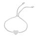 Holibanna 1pc Heart Titanium Steel Bracelet Bracelets for Women Lady Bracelet Bracelets Heart Initial Bracelets Heart Shaped Bracelet Gift Bracelet Miss Rhinestones Rose Gold Jewelry 20x15cm Silver