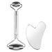 Stainless Steel Sha Set - Sha Board and Tool | Stainless Steel Facial Massager Skin Care Roller Metal Sha Tools for Muscle Relaxing Neck Body Face & Eyes Rossev