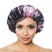 YeeMan 3PCS Flowers Satin Hair Bonnet Set for Curly Hair - Black, Peacock Blue, Fuchsia - Buy Online on GoSupps.com