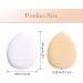 Sibba 2-Piece Loose Powder Puffs with Finger Holder - Soft Makeup Setting Triangle Face Cushion for Beauty Blender - Portable Cosmetics Sponge for Foundation - Small Head Storage Brush Included - Buy Online on GoSupps.com