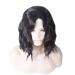 Rosennie Short Wavy Bobo Lace Wig for Black Women - Curly Afro Kinky Side Part Human Hair Wig - Buy Online on GoSupps.com