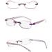 ACXZ Stylish Reading Glasses for Women - Purple Light Filter Computer Glasses with Spring Hinge (Strengths 1.25 to 3.0) - Buy Online on GoSupps.com