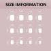 24Pcs French Short Square False Nails - Nude Pink Purple Line Glossy Press on Nails - Full Cover Acrylic Stick on Nails for Women - Buy Online on GoSupps.com