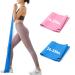 Imoebel fitness band gymnastics band Fitness straps-2 strengths 8-10kg / 12-15kg Premium Lang 1.8 / 2 meter exercise band Resistance tapes for yoga pilates crossfit rehabilitation 2er set pink & blue 2 strengthen