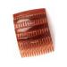 HD Novelty Set of 4 Tort Plain Hair Combs Slides 7cm (2.8") French Side Combs Plastic Twist Comb Strong Hold Hair Clips Accessories for Girls Women (15 Teeth) Brown