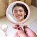10X Handheld Magnifier Double Sided Folding Makeup Mirror Portable Handheld Mirror with Adjustable Handle(Pink) - Buy Online on GoSupps.com