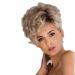YYF-Wig Breathable Wig Woman Oblique Bangs Short Curly Headgear Wig Short Curl Synthetic Wigs Fashion