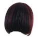 Shop Short Curly Bob Wig for Women - Red & Black Synthetic Afro Cosplay Hair - 80s Anime Party Style - Buy Online on GoSupps.com