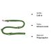 Dogeline Double Leash for Medium Dogs - 2.40m Stable Practice Leash (Up to 45kg) - 39 Colors Available - Black-Green - Buy Online on GoSupps.com