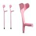 Safety Crutches Forearm Crutches Aluminum Canes Telescoping Folding Half Sleeves Elbows Walking Sticks 10 Height Adjustable Walking Canes Comfortable Independence Pink 2pcs