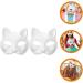Buy Toyvian Cat Mask - 2 Pack White Therian Masks for DIY Cosplay & Kids' Fun - 2024 Edition - Buy Online on GoSupps.com