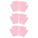 Healeved 3 Pairs Gel Moisturizing Gloves Overnight Moisturizing Gloves Moisturizing Gloves with Lining Mens Fingerless Gloves Mens Mittens with Fingers Hand Pink Care Knitting Miss Skin Gel