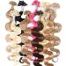 Buy Hair2Heart Real Hair Bonding Extensions - Wavy 50 Strands 1g 50cm Medium Brown & Natural Black for Stunning Styles - Buy Online on GoSupps.com