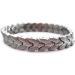 Stable Bioenergetics Premium Stainless Steel Energy Magnet Bracelet - Leaves Design Plain Silver Sizes XS to XXL (22.0 cm) | Energetix-4you 8260 - Buy Online on GoSupps.com