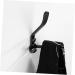 STOBAZA 2pcs Hook up Wall Hooks for Coats Hat Hooks Double Prong Hook Aluminum Hooks Child Clothing Cupboard 11X6X4CM Black - Buy Online on GoSupps.com
