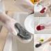 Magic Dish Washing Gloves Silicone Rubber Cleaning Brush Scrubber Kitchen Accessories (Purple) - Buy Online on GoSupps.com