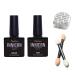 INNICON UV Gel Nail Polish Set With Base And Top Coat 12ml Chrome Powder LED Soak-Off Long Lasting Nail Salon Art Gift Box For Christmas Base Coat Shine Finish Chrome Effect Kits Base Top Mirror Powder