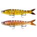 CAM2 Kaumer Kader Multi articulated wobbler pike k der swimbait jerkbait bass bait fishing for fishing on predatory fish with 2 drilling hook rubber fishermen red yellow
