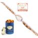 Ghasitaram Gifts Rakhi for Brother Rakhis Online - RM-628 Premium Rakhi with 100 GMS of Dryfruits Mix Can 200 GMS of Kaju katli Rakhi & 100g Dryfruits Mix Can 200g Kaju katli