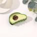BYBYCD Fruit Hair Claw Large Cute Female Hair Accessories Shark Clip Geometric Hair Claw Summer Vegetable Watermelon Fake Food Hair Clip(Avocado)