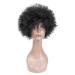 Queentas 8 #1B Short Afro Curly Real Hair Wig for Women - Natural Winding Curls with Free Hairnet | 20.32 cm - Buy Online on GoSupps.com