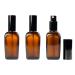 Vasana 3 x amber-colored quadratic glass spray bottles with fine fog and anti-dust cap travel bottle empty spray cater for essential oils 50ml/1.7 ounce