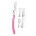 Beavorty 2 sets of trimming the eyebrows beard cutting clasp fabricate shaver hair cutter for eyebrows bearing tools plastic eyebrows trim peach 20x1.6x0.7cmx2pcs different colors x 2 pieces