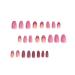 Fashionable Hot Pink Glitter French Tips Press On Nails - 24Pcs Medium Coffin Nails for Women and Girls - Buy Online on GoSupps.com
