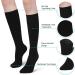 ACWOO Compression Socks for Women & Men - Breathable Thin Black Compression Stockings for Calf & Ankle Support - Ideal for Running, Sports, Flight, Maternity - 1 Pair - Buy Online on GoSupps.com