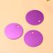 Milists 25 Pieces Aluminum Alloy Blank Tags for Pets - Round DIY Traction Rope Accessories (7.5cm Purple) - Buy Online on GoSupps.com