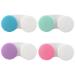 KMZ 4 Pcs Contact Lens Cases Left/Right Eyes Contact Lens Holder Care Box Portable Soaking Storage Mini Box for Travel Home Outdoor Business Trip (4 Colors)