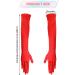 SAVITA 21" Women Long Gloves Long Elbow Satin Gloves Stretchy 1920s Opera Gloves for Women Girls Evening Party Dance Hand Care Moisturizing Red - Buy Online on GoSupps.com