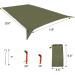 10ft Waterproof Camping Tent Tarp - Flame Retardant Hammock Rain Fly for Hiking & Travel - Green - Buy Online on GoSupps.com