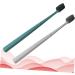 Lalafina 2-in-1 Travel Charcoal Toothbrush with Case - Soft Oral Care for Adults | One-Way Manual Toothbrush & Tongue Massager - Perfect for On-the-Go - Buy Online on GoSupps.com
