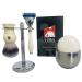 G.B.S Ultimate Wet Shaving kit for Men- 5 Blade Compatible Razor 5 Blade Badger Brush Stainless Steel Shaving Bowl and Dual Stand for Razor and Shaving Brush Ivory
