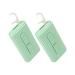 2PCs dental portable box food quality materials storage 10 dental floss Spender portable holder with bag for cleaning teeth and oral care at dating travel hotels (green)