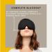 Premium Fabric Sleep Mask - 100% Light Blocking Eye Mask for Comfortable Sleep - 3D Contour Design for Travel - Fits Men & Women - Midnight Black - Buy Online on GoSupps.com
