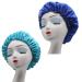 2 Pcs Hair Bonnet for Sleeping Wide Band Satin Cap Soft Night Sleep Hat Salon Bonnet Hat for Night Sleep Curly Hair Protection Head Cover Blue