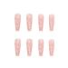 Buy Hkanlre French Pink Press on Nails | Coffin Long Heart Fake Nails - 24PCS Full Cover Ballerina Shiny False Nails for Women & Girls - International Shipping Available - Buy Online on GoSupps.com