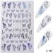 8 Sheets 3D Butterfly Shapes Nail Art Sticker Set - Laser Gold and Silver Adhesive Decorations (TZ0291) - Buy Online on GoSupps.com