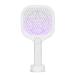 Small Portable Electric Mosquito Swatter Mosquito Racket Physical Summer Fly Swatter Trap Household Bug Zapper Insect Control White